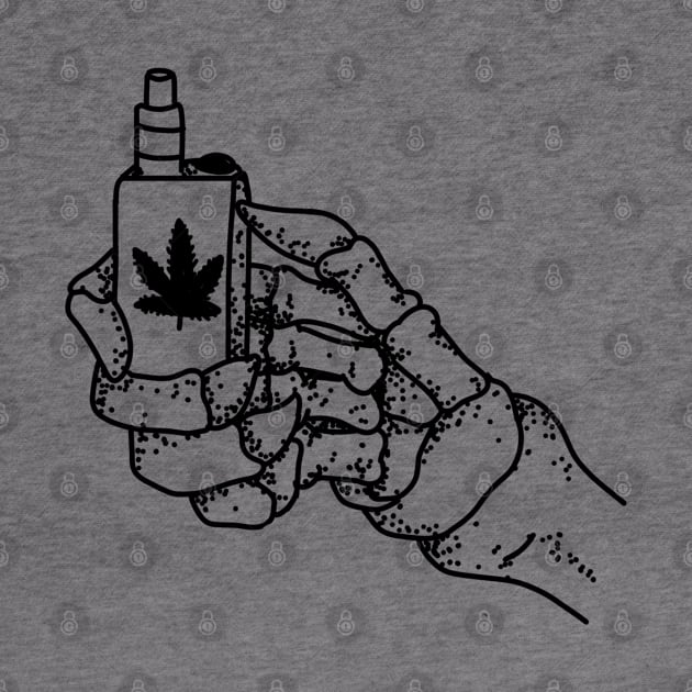 Skeleton Hand Holding Weed Lighter (Large Version) by DaFkApparel